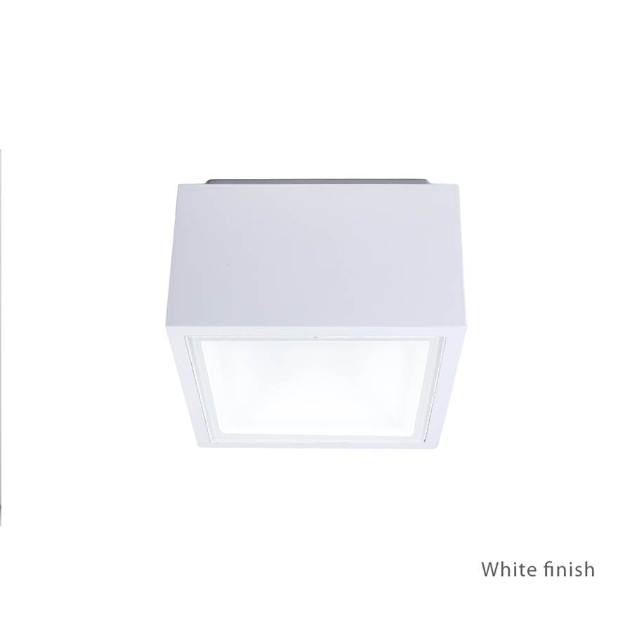 Modern Forms Bloc 6'' LED Outdoor Flush Mount Light 3000K in White