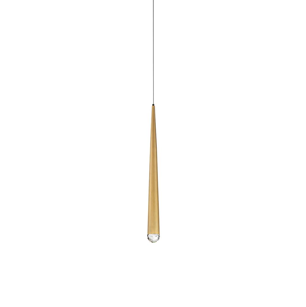 Modern Forms Cascade 19'' LED Mini Pendant Light 3500K in Aged Brass