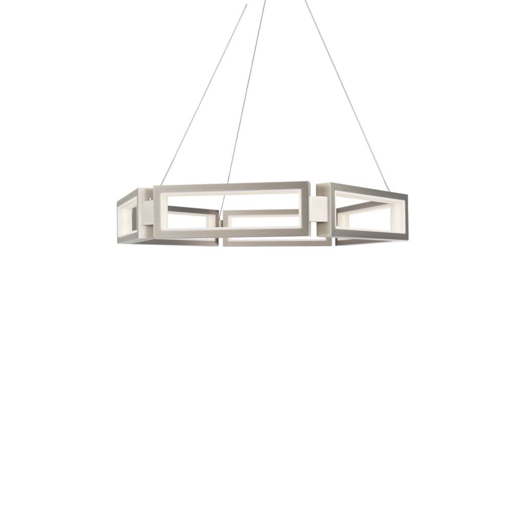 Modern Forms Mies 36'' LED Chandelier Light 3000K in Brushed Nickel