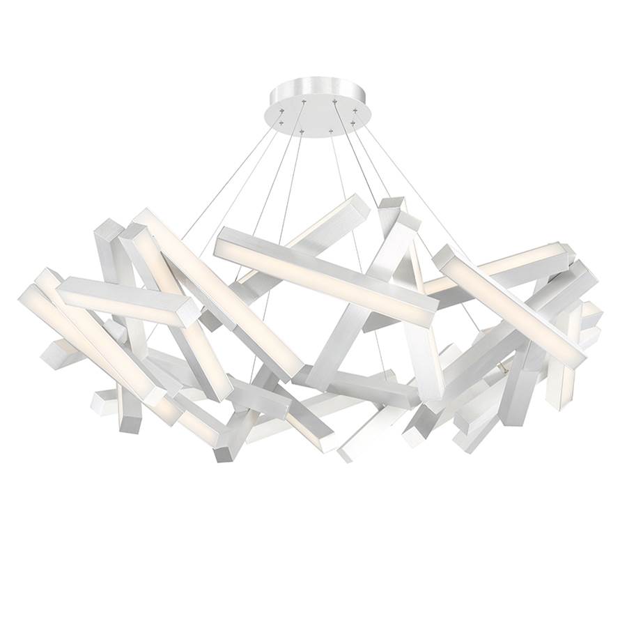 Modern Forms Chaos 61'' LED Chandelier Light 3000K in Brushed Aluminum