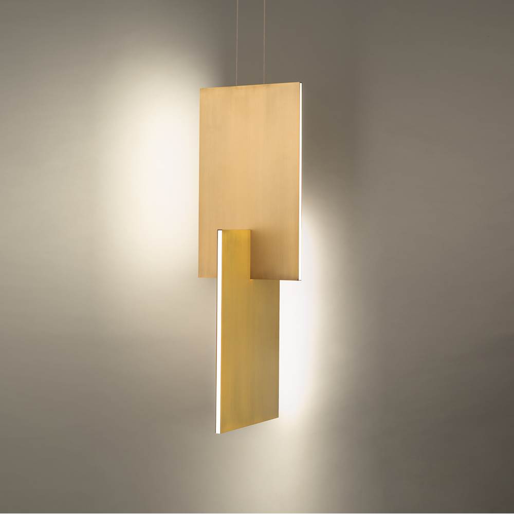 Modern Forms Amari 32'' LED Indoor Pendant Light 3000K in Aged Brass