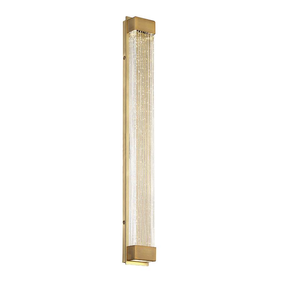 Modern Forms Tower 27'' LED Wall and Bath Light 3500K in Aged Brass