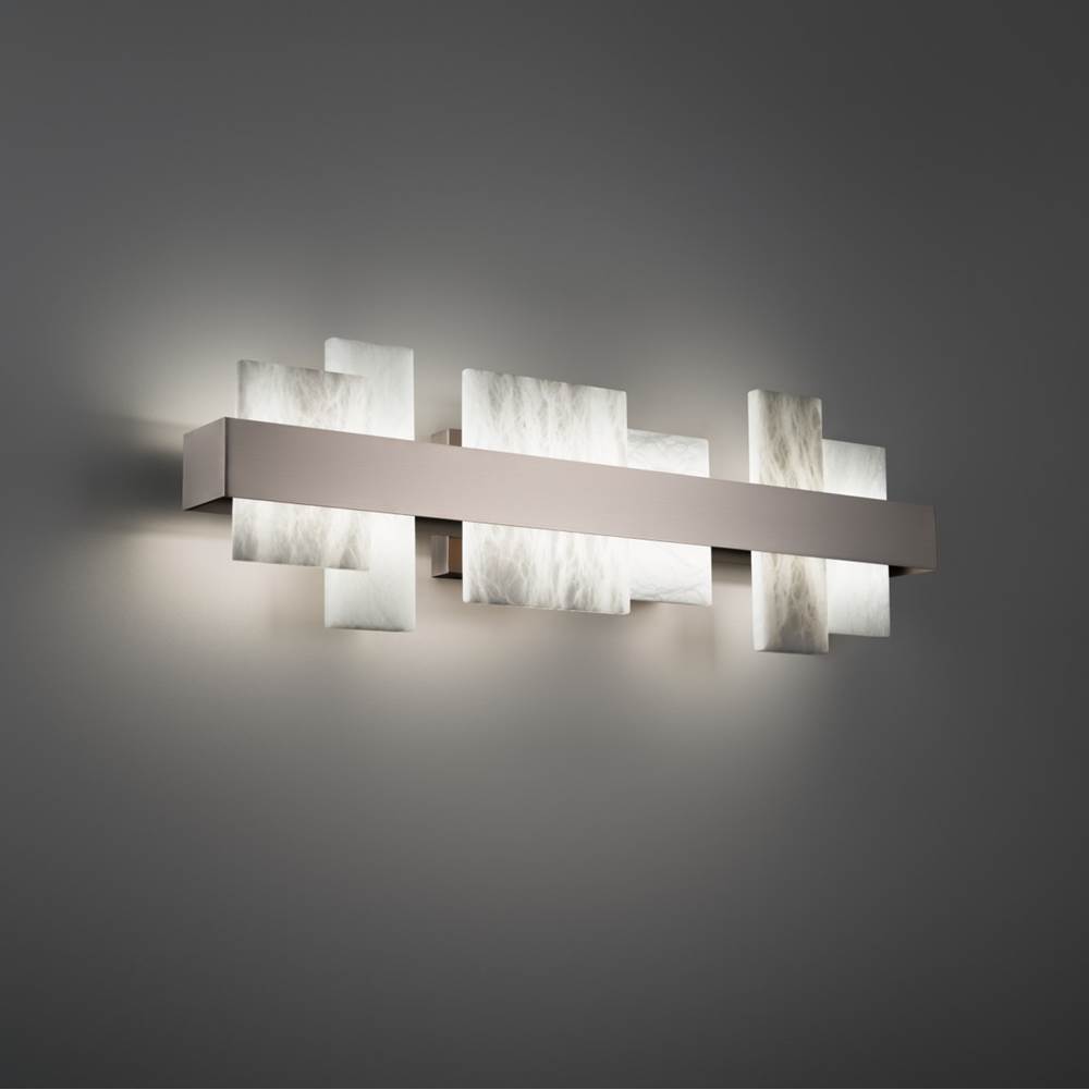 Modern Forms Acropolis 27'' LED Wall and Bath Vanity Light 3000K in Brushed Nickel