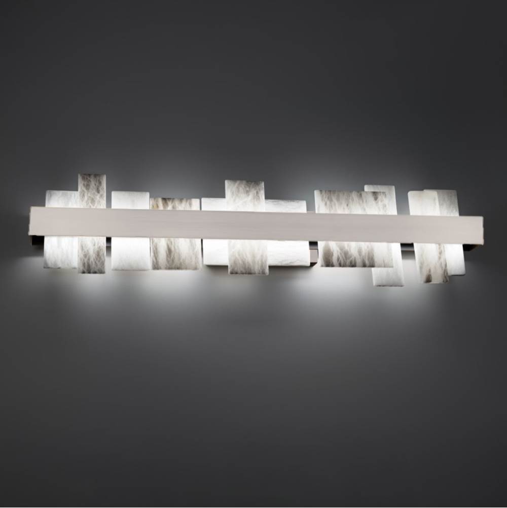 Modern Forms Acropolis 37'' LED Wall and Bath Vanity Light 3000K in Brushed Nickel