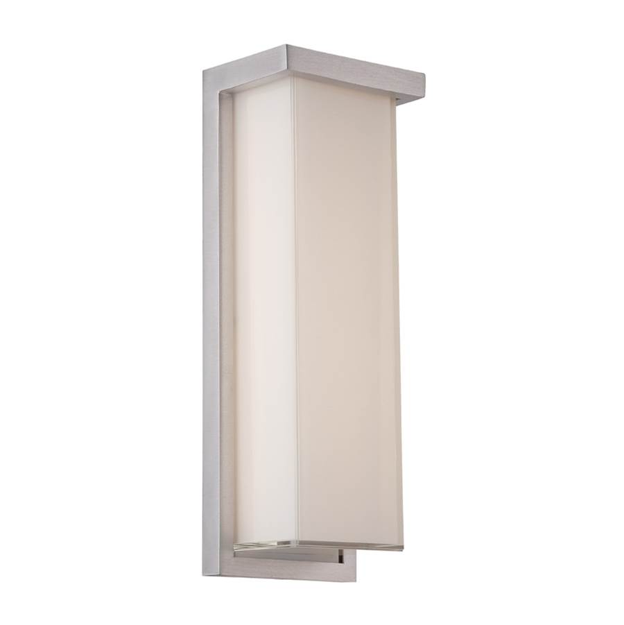 Modern Forms Ledge 14'' LED Outdoor Wall Sconce Light 3000K in Brushed Aluminum