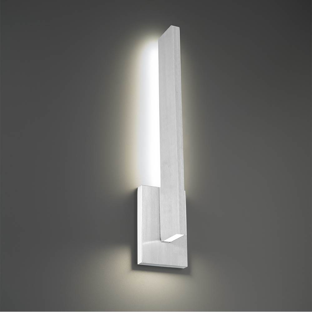 Modern Forms Mako 22'' LED Outdoor Wall Sconce Light 3000K in Brushed Aluminum
