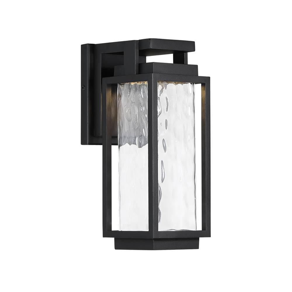 Modern Forms Two If By Sea 12'' LED Outdoor Wall Sconce Lantern Light 3000K in Black