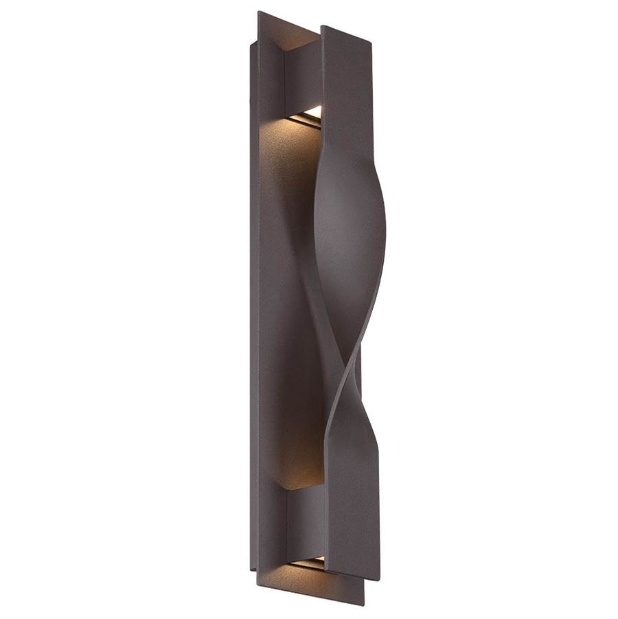 Modern Forms Twist 20'' LED Outdoor Wall Sconce Light 3000K in Bronze