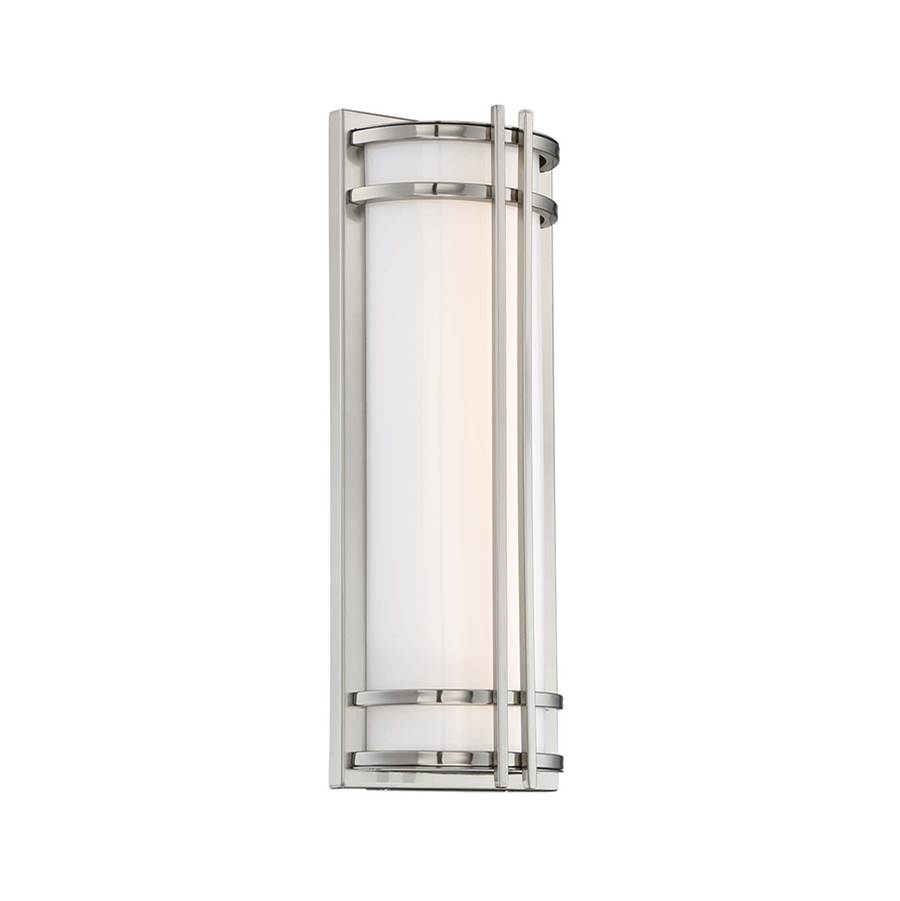 Modern Forms Skyscraper 18'' LED Outdoor Wall Sconce Light 3000K in Stainless Steel