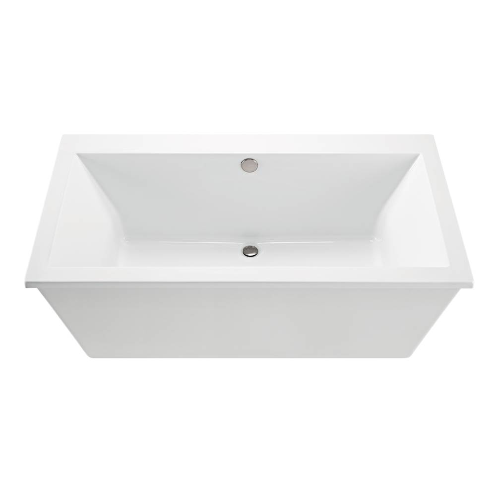 MTI Baths Kahlo 4 Acrylic Cxl Freestanding Faucet Deck Soaker- White (66X36)