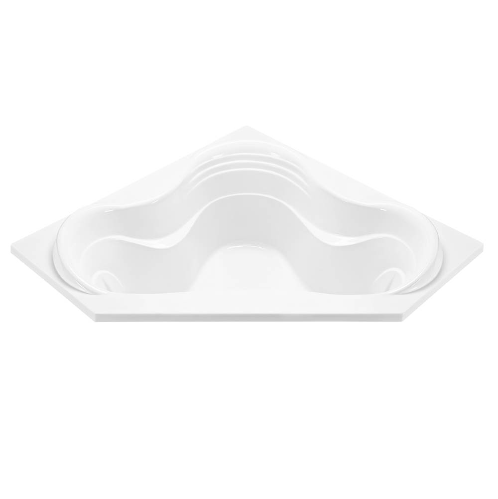 MTI Baths Cayman 4 Acrylic Cxl Drop In Corner Air Bath Elite - Biscuit (59.875X59.875)