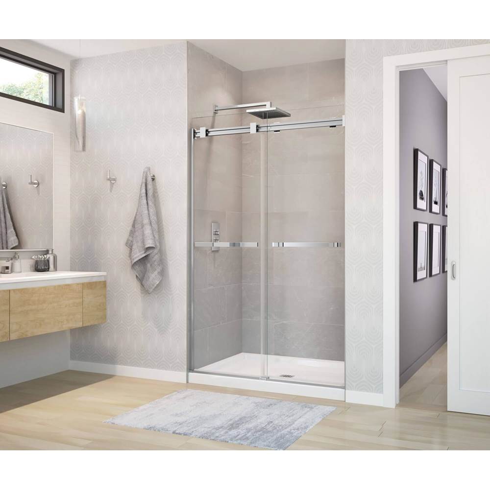 Maax B3Square 4836 Acrylic Alcove Shower Base in White with Anti-slip Bottom with Center Drain