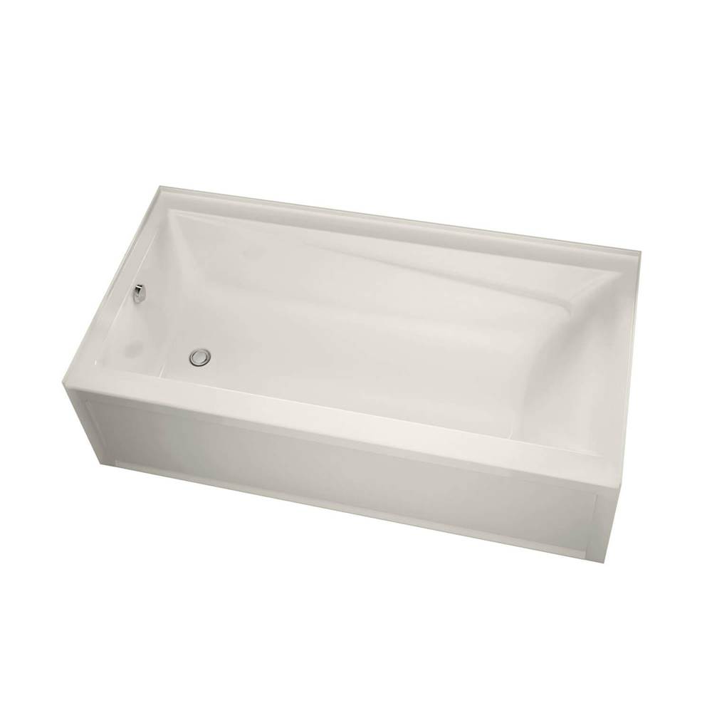 Maax Exhibit 6036 IFS AFR Acrylic Alcove Right-Hand Drain Bathtub in Biscuit