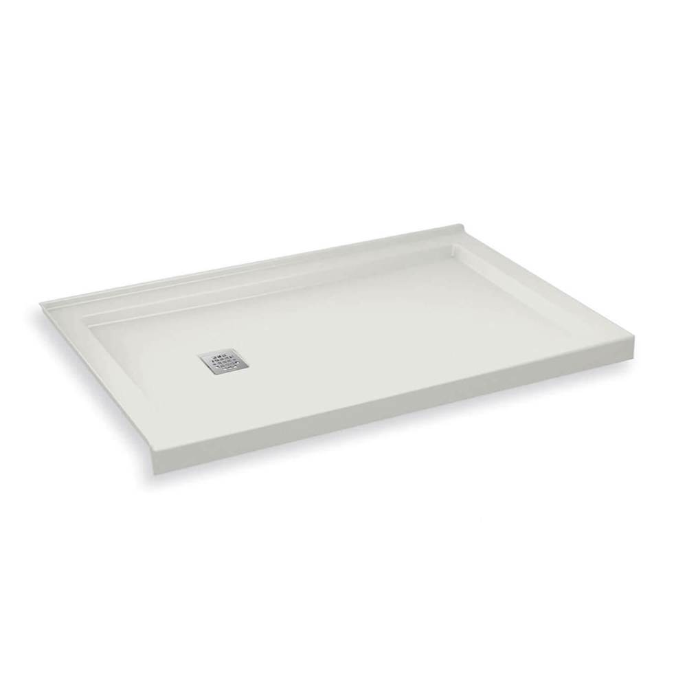Maax B3Square 6030 Acrylic Corner Left Shower Base in White with Left-Hand Drain