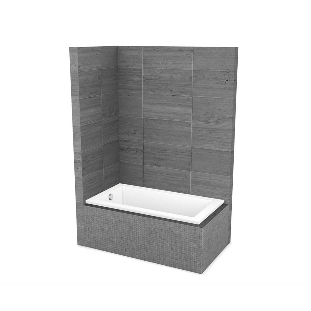 Maax ModulR 6032 IF (Without Armrests) Acrylic Corner Left Right-Hand Drain Bathtub in White