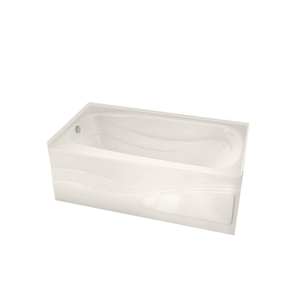 Maax Tenderness 6036 Acrylic Alcove Right-Hand Drain Whirlpool Bathtub in Biscuit