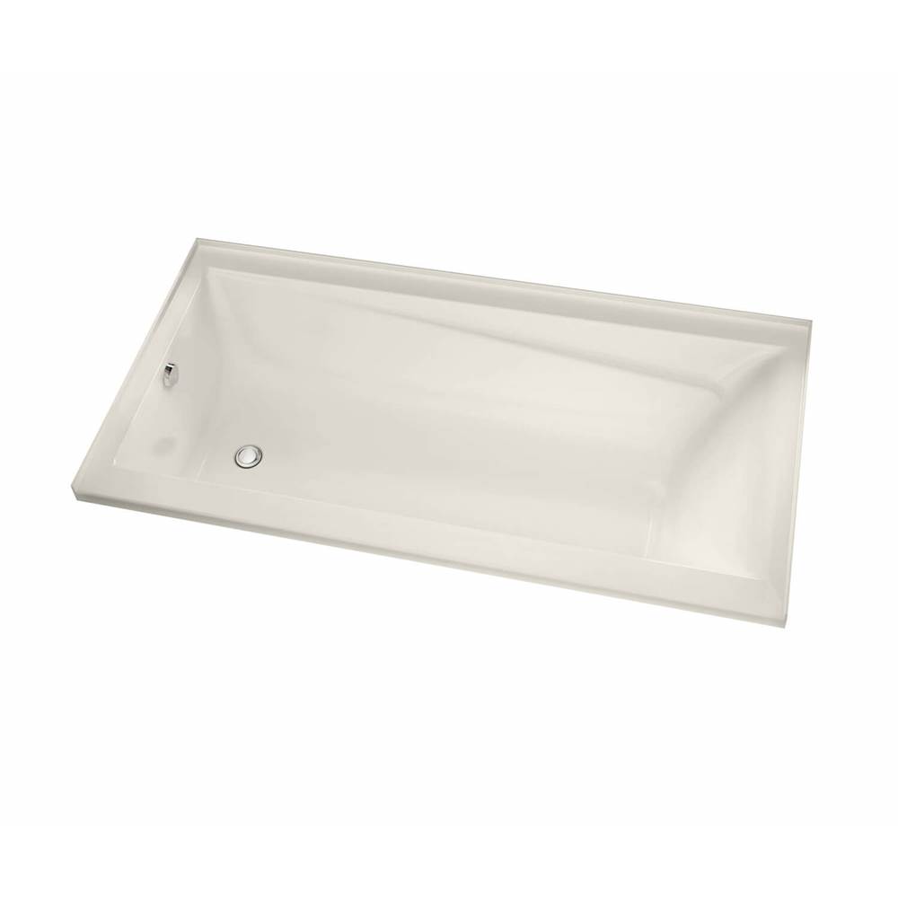 Maax Exhibit 6032 IF Acrylic Alcove Right-Hand Drain Whirlpool Bathtub in Biscuit