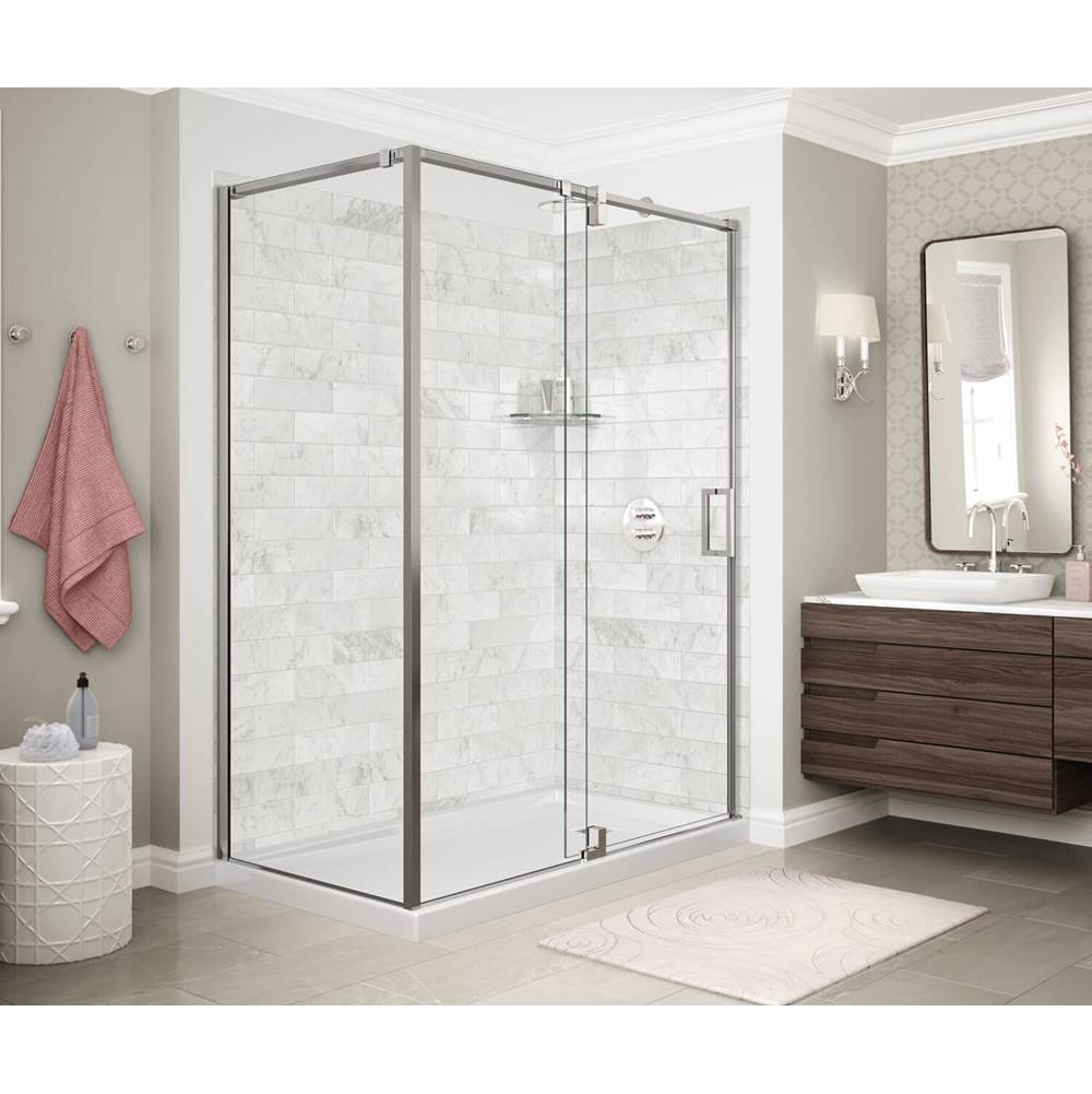 Maax ModulR 60 x 36 x 78 in. 8mm Pivot Shower Door for Corner Installation with Clear glass in Chrome
