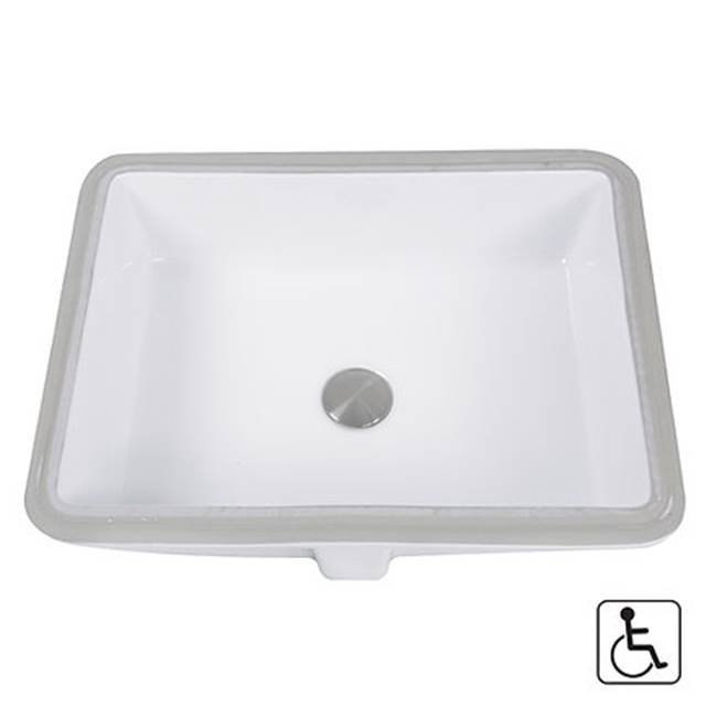 Nantucket Sinks 17 Inch X 13 Inch Undermount Um-17X13-W Rectangle Ceramic Sink In White