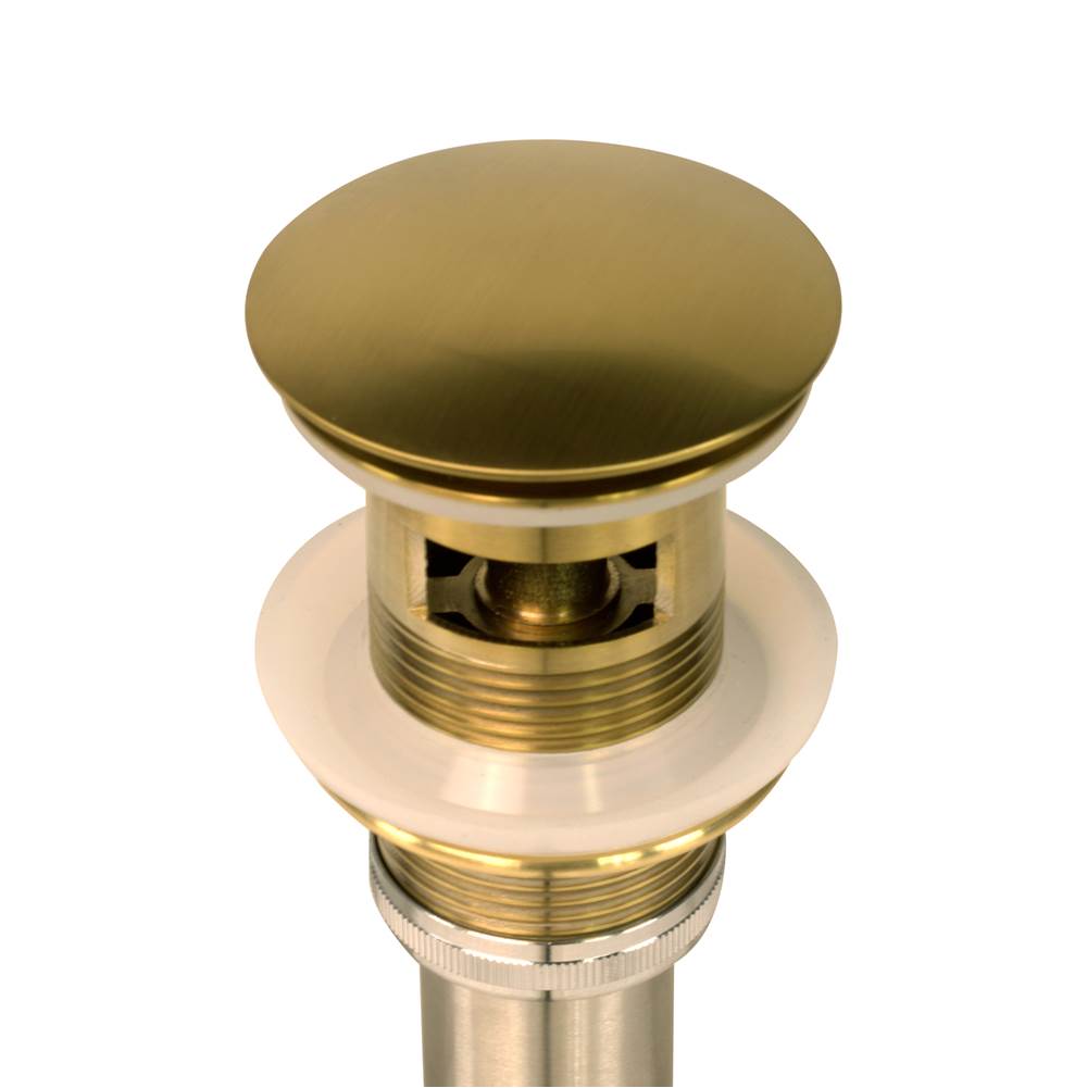 Nantucket Sinks Brushed Gold Finish Umbrella Drain With Overflow