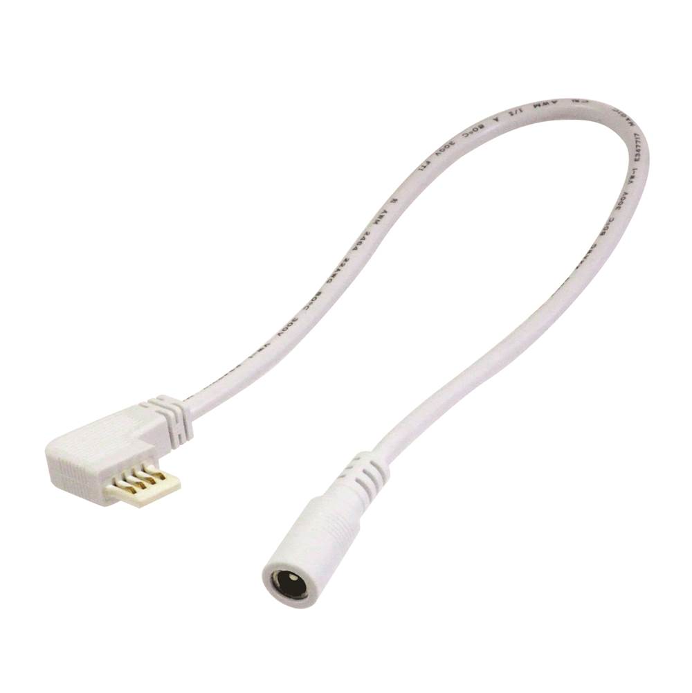 Nora Lighting 12''  Side Power Line Cable for Lightbar Silk, Right, White