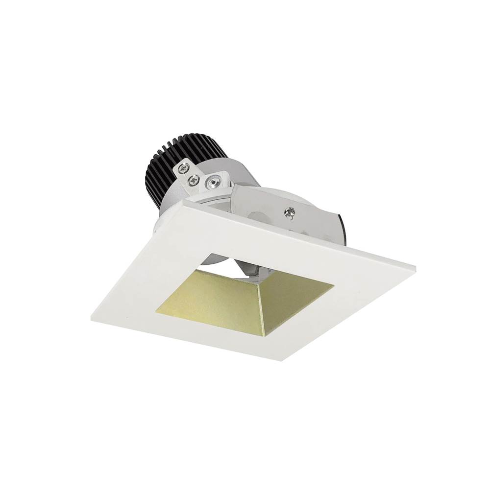 Nora Lighting 4'' Iolite LED Square Adjustable Reflector with Square Aperture, 10-Degree Optic, 850lm / 12W, 2700K, Champagne Haze Reflector / Matte Powde...