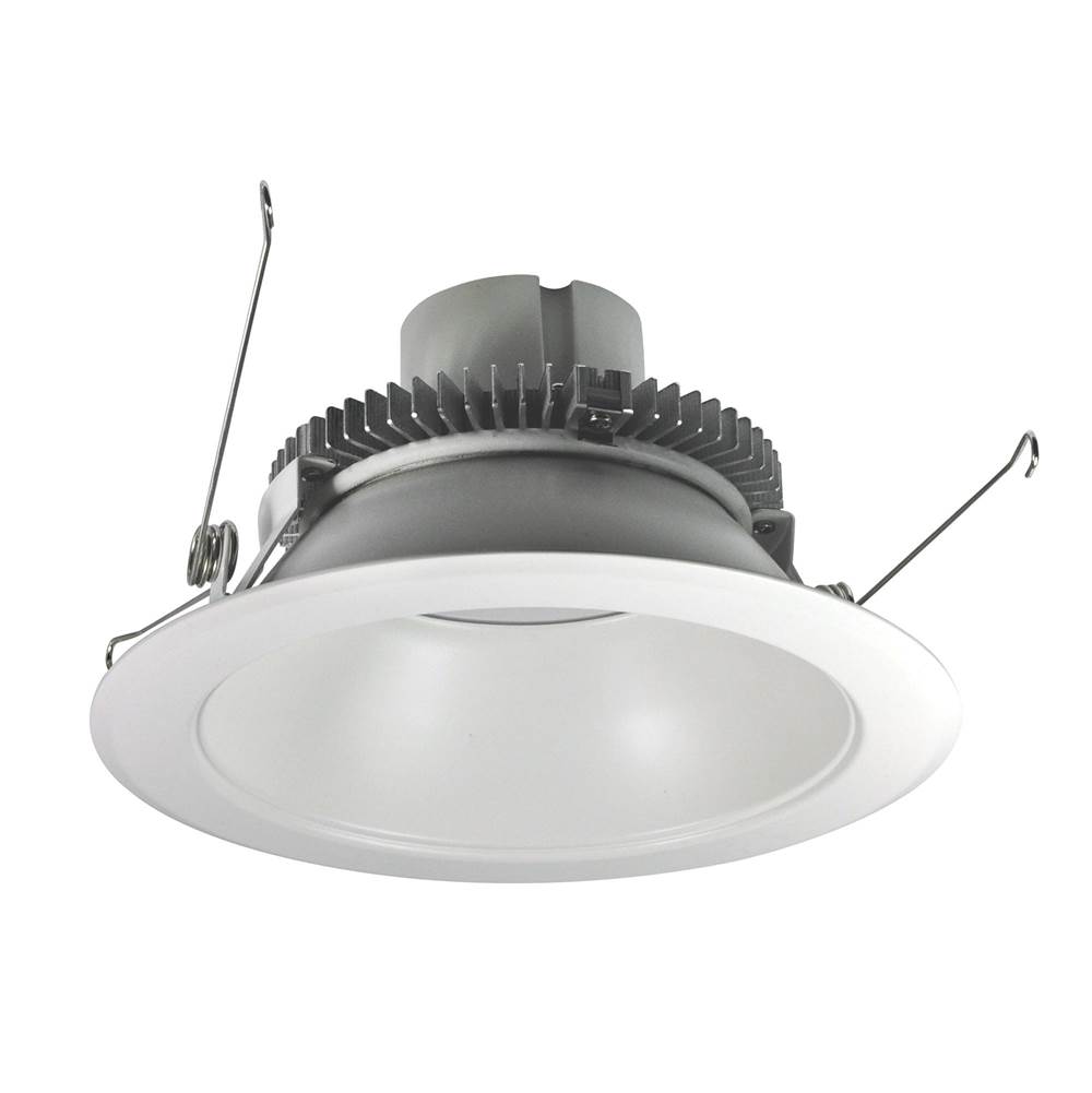 Nora Lighting 6'' Cobalt Click LED Retrofit, Round Reflector, 750lm / 10W, 4000K, White Reflector / White Flange, Pre-Wired for Emergency