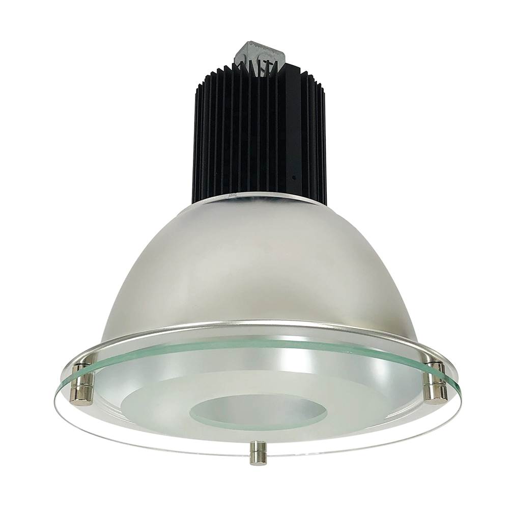Nora Lighting 8'' Sapphire II Deco Glass Reflector, 3500lm, 2700K, 40-Degrees Narrow Flood, Clear Diffused Self Flanged