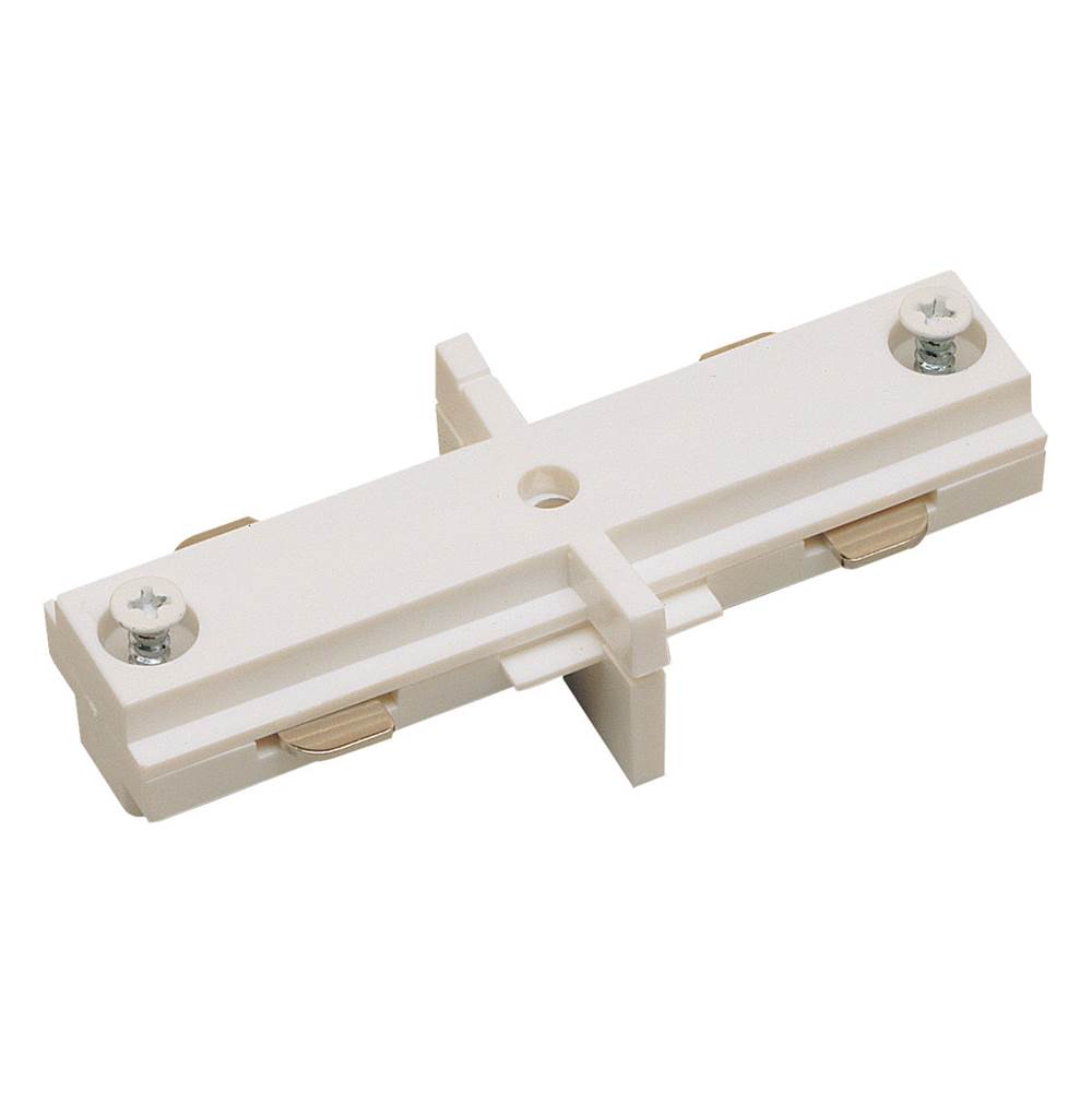 Nora Lighting Straight Connector for 1 Circuit Track, White
