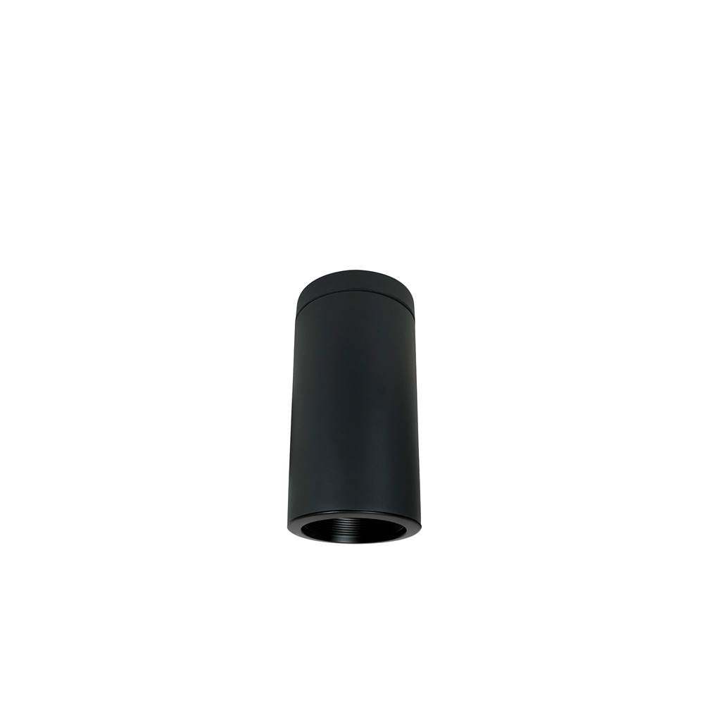 Nora Lighting 6'' Cylinder, Black, Surface Mount, 24W Med Base LED, Ref., Black