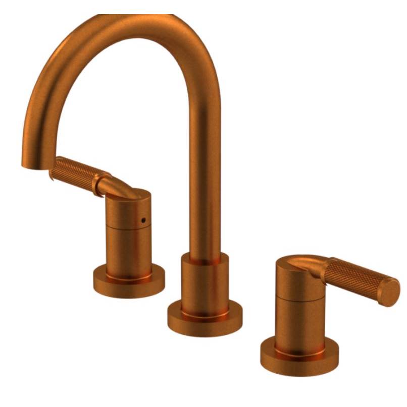 Rubinet Widespread Lav. Set. (less drain) in Antique Copper Matte With Gold Accent