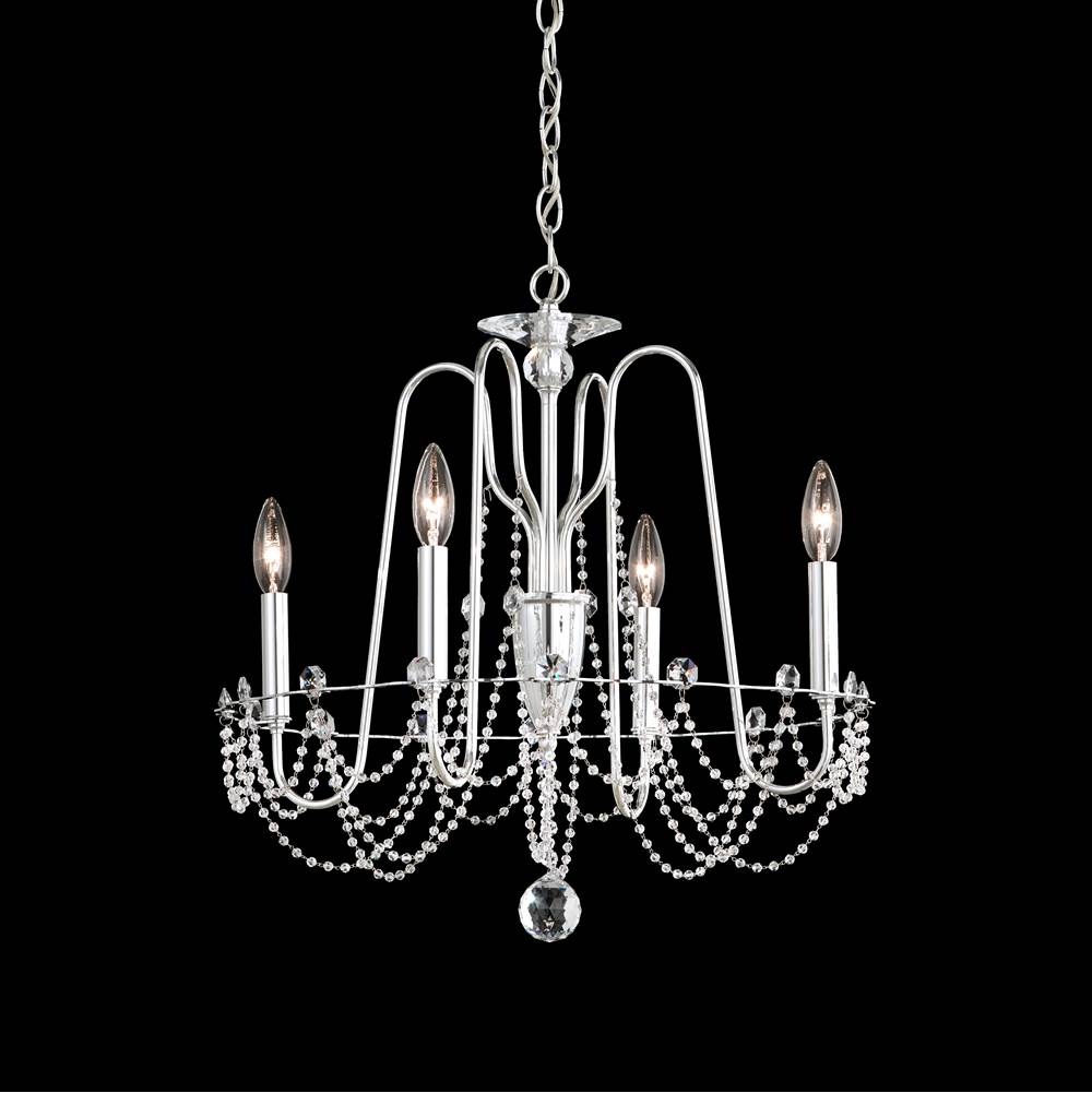 Schonbek Esmery 4 Light 120V Chandelier in White with Clear Optic Crystal
