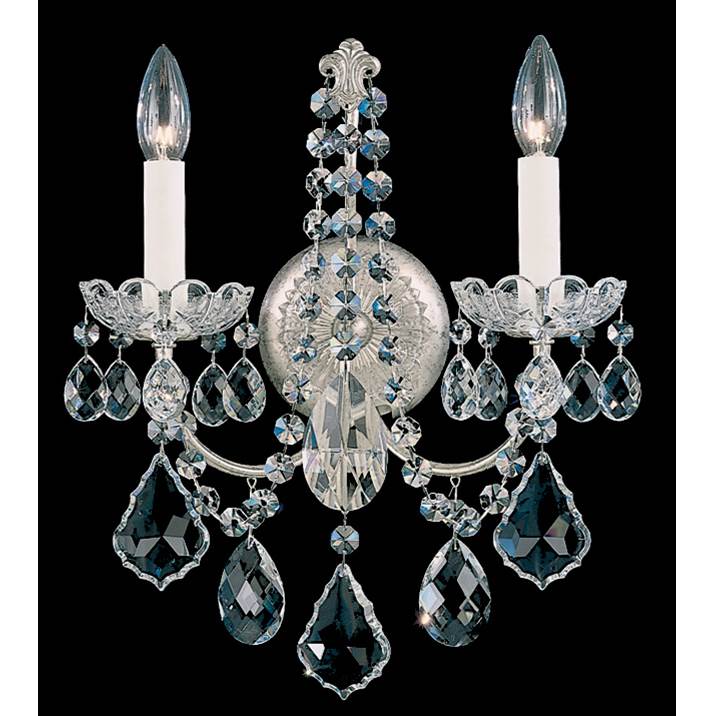 Schonbek New Orleans 2 Light 120V Wall Sconce in French Gold with Clear Radiance Crystal