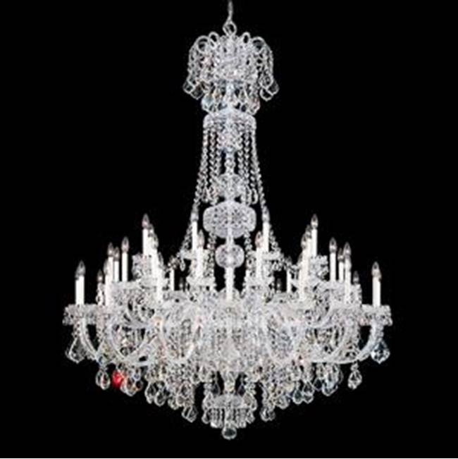 Schonbek Olde World 45 Light 110V Chandelier in Rich Auerelia Gold with Clear Heritage Crystals