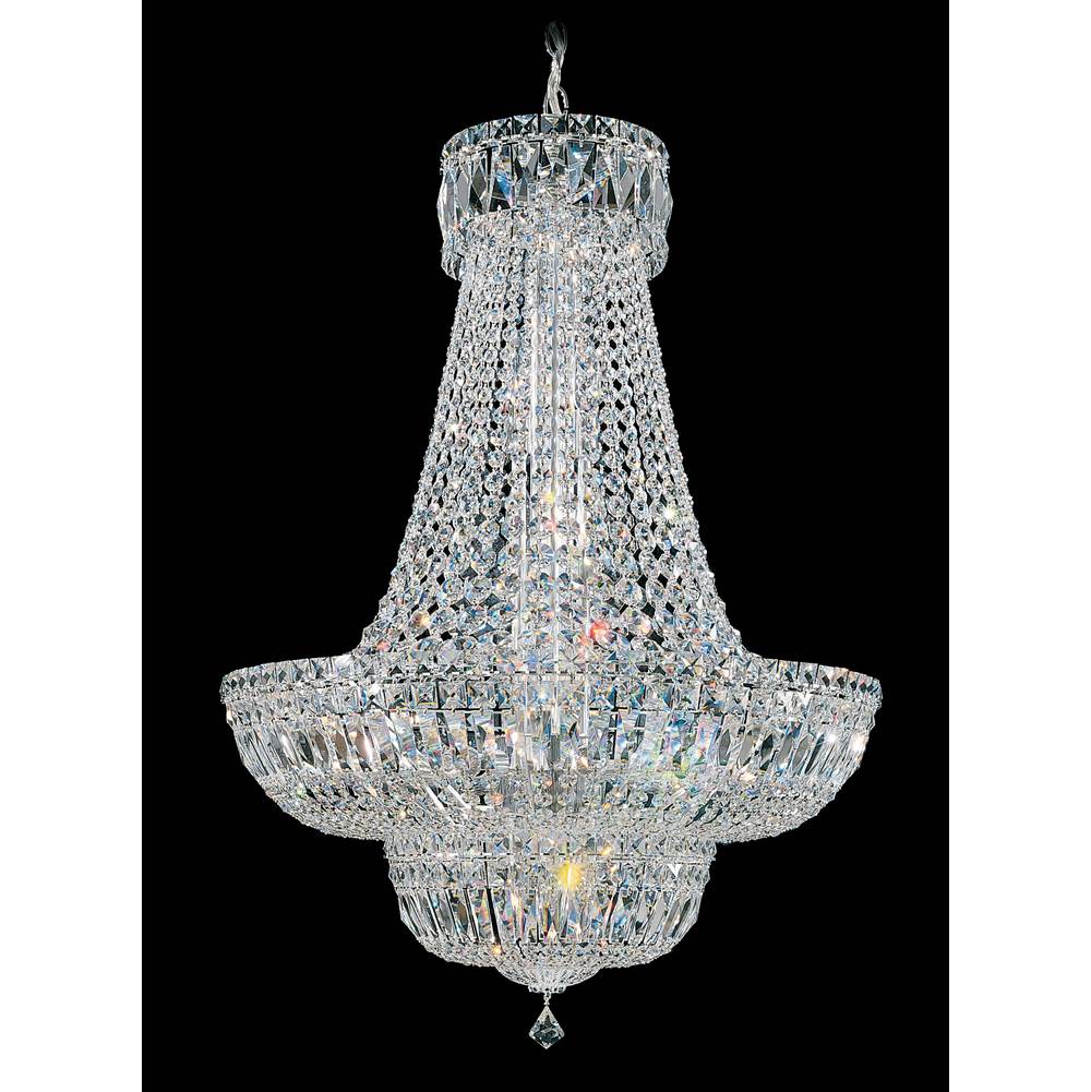 Schonbek Petit Crystal Deluxe 23 Light 120V Chandelier in Polished Silver with Clear Radiance Crystal