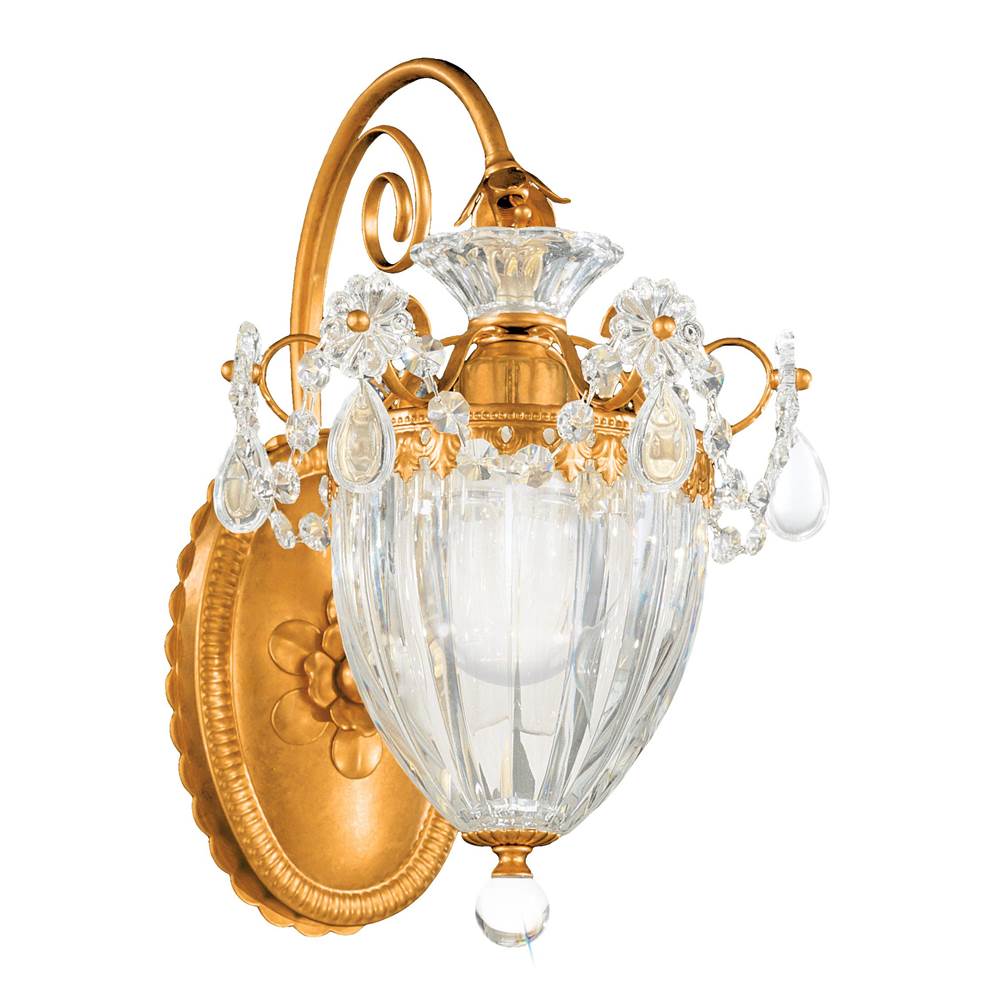 Schonbek Bagatelle 1 Light 110V Wall Sconce in French Gold with Clear Heritage Crystal