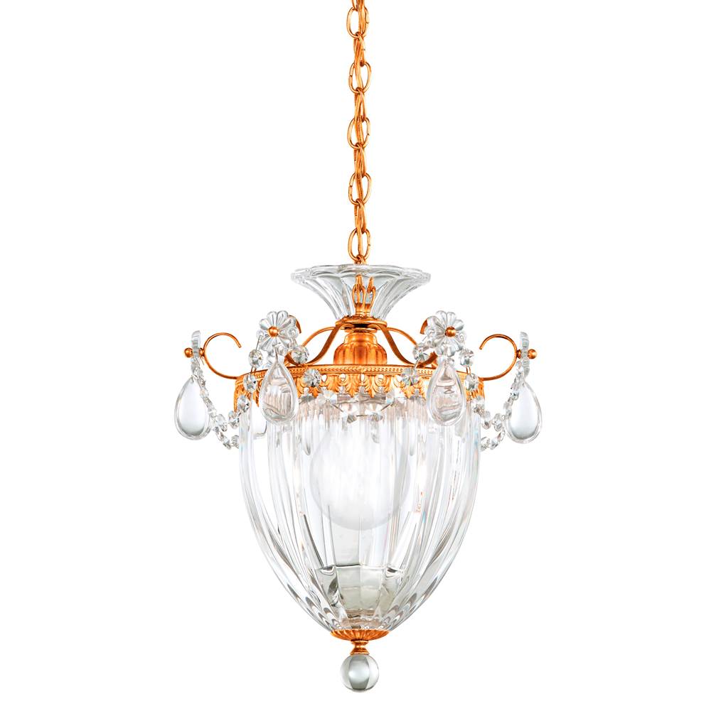 Schonbek Bagatelle 1 Light 110V Pendant in French Gold with Clear Crystals From Swarovski®