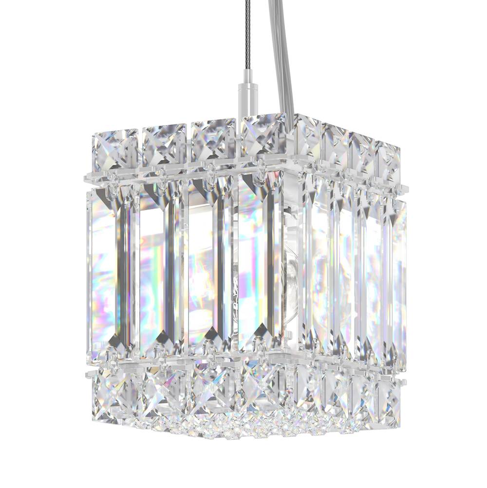 Schonbek Quantum 2 Light 110V Pendant in Stainless Steel with Clear Crystals From Swarovski®