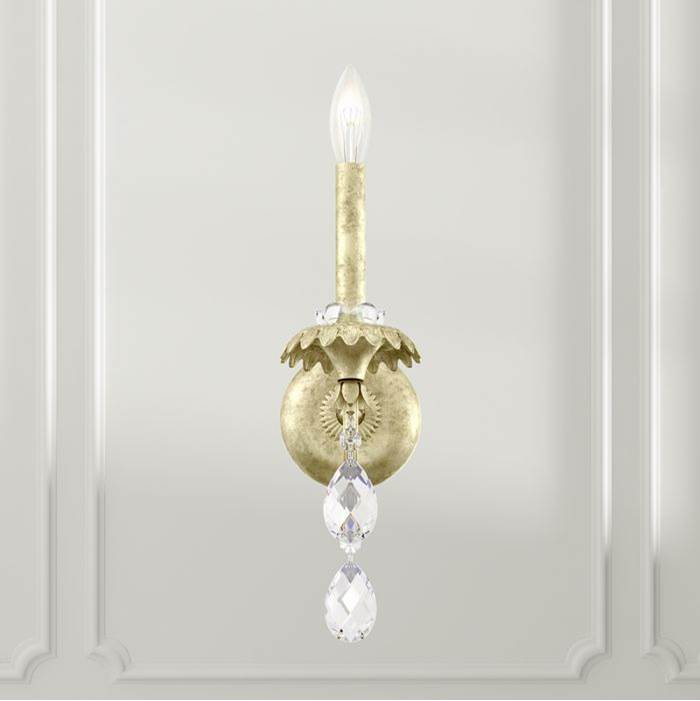 Schonbek Helenia 1 Light Wall Sconce in Heirloom Silver with Clear Heritage Crystal