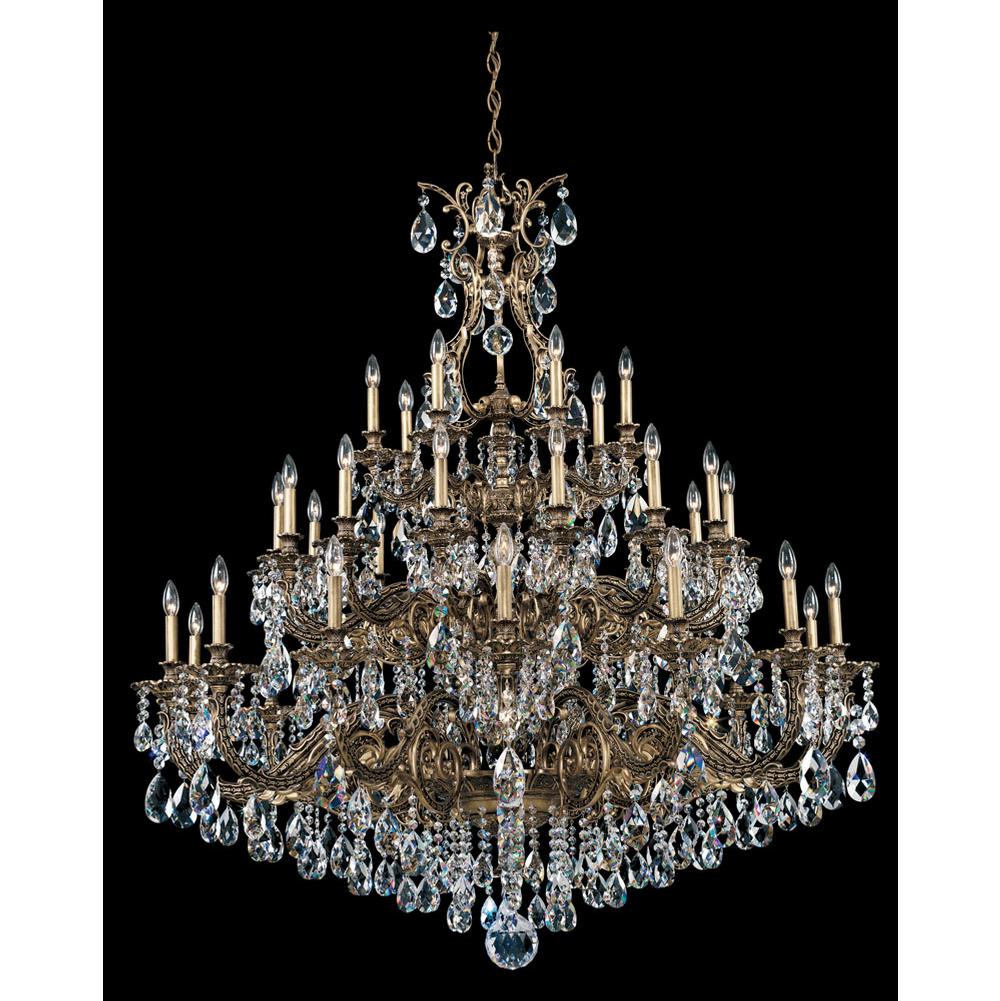 Schonbek Sophia 35 Light 110V Chandelier in French Gold with Clear Crystals From Swarovski®