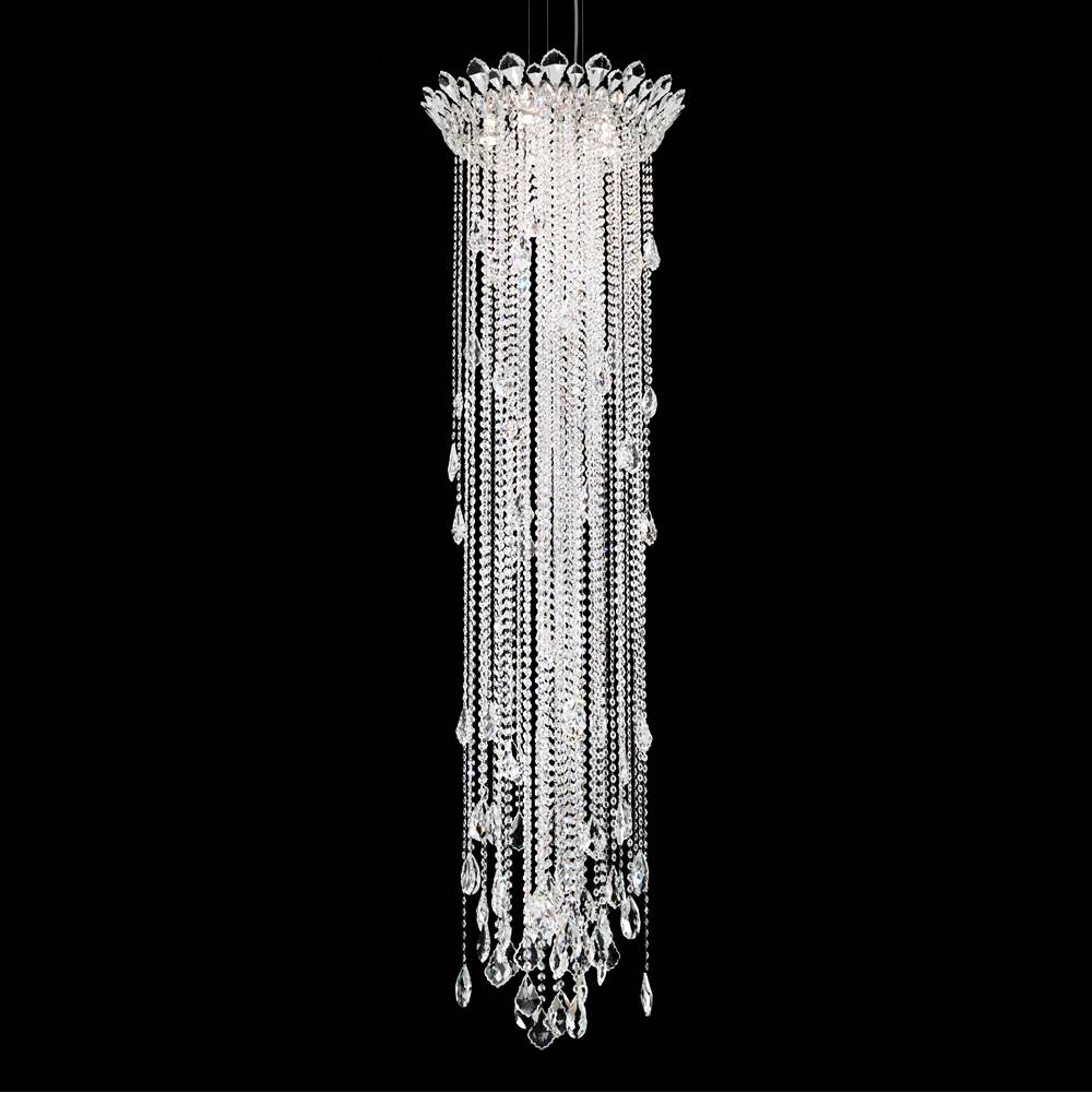Schonbek Trilliane Strands 5 Light 120V Pendant in Polished Stainless Steel with Clear Radiance Crystal