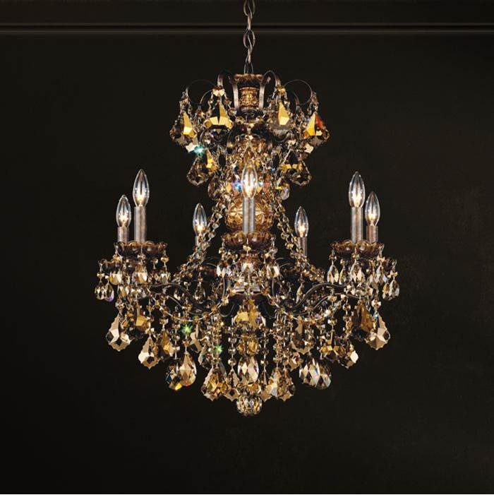 Schonbek New Orleans 7 Light 110V Chandelier in Silver with Clear Heritage Crystal