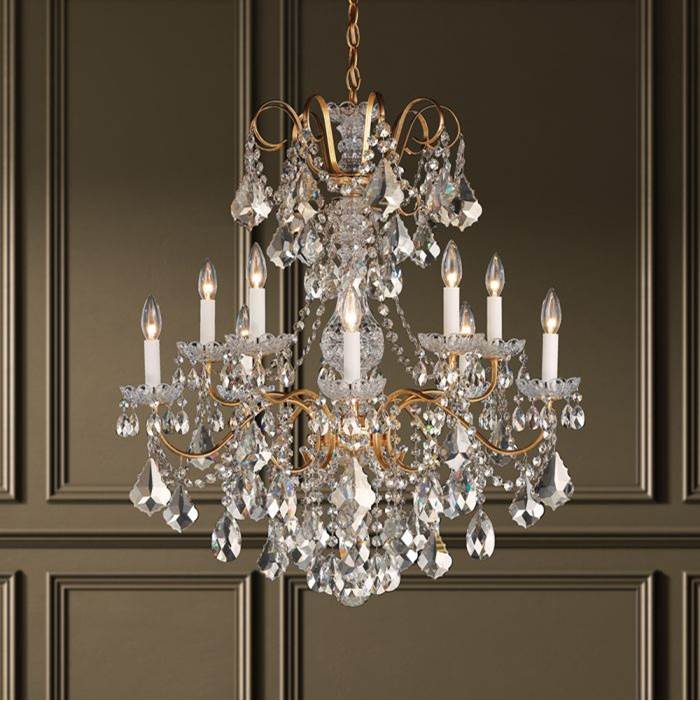 Schonbek New Orleans 10 Light 110V Chandelier in Black Pearl with Clear Crystals From Swarovski®