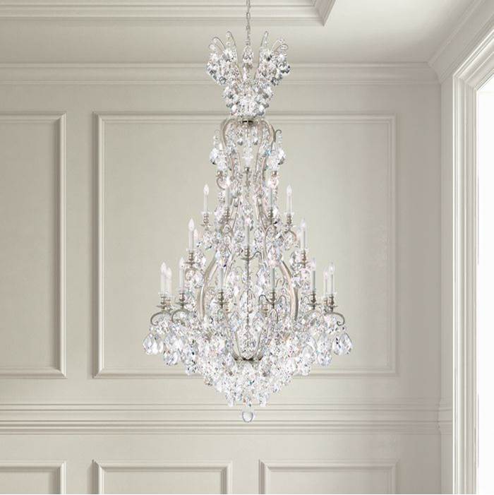 Schonbek Renaissance 25 Light 110V Chandelier in French Gold with Clear Crystals From Swarovski®