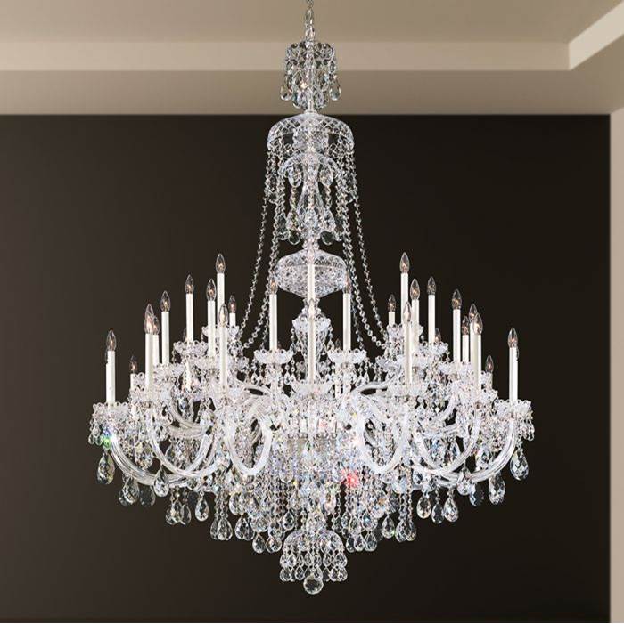 Schonbek Sterling 45 Light 110V Chandelier in Rich Auerelia Gold with Clear Crystals From Swarovski®