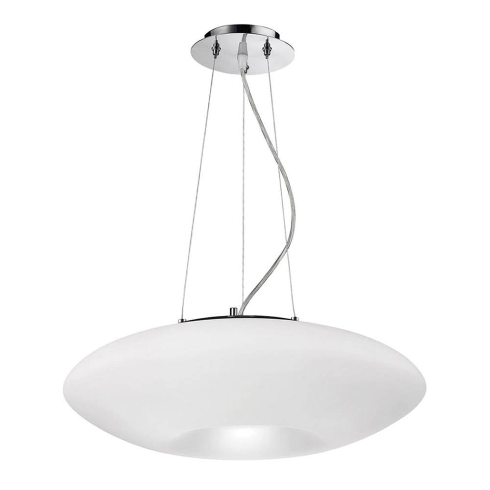 Stone Lighting Cloud Suspension Chandelier, Cloud, Opal Glass Polished Chrome, Canopy, 3x40 W, Incandescent