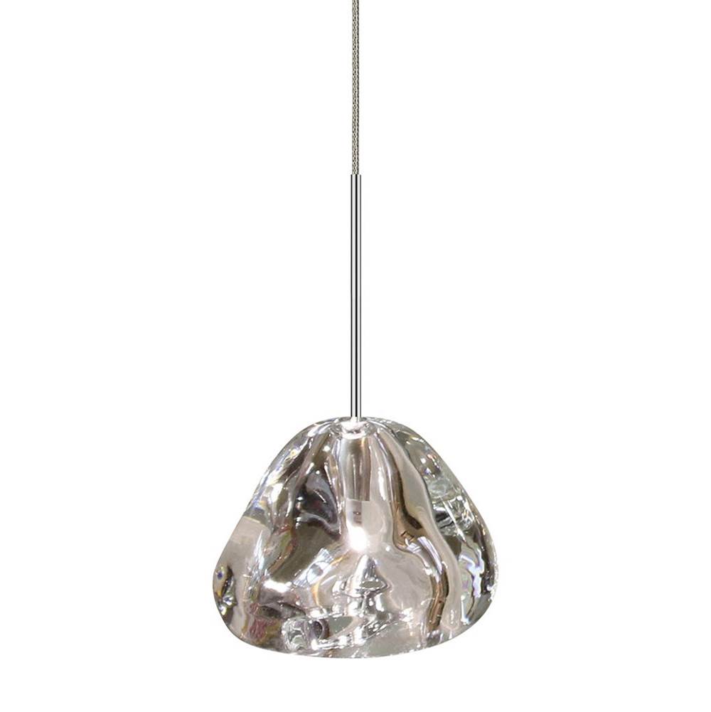 Stone Lighting Pendant, Blob II, Clear, Polished Nickel, G4 JC, LED, 2 W, 110 Lumens, for Cable Adapter