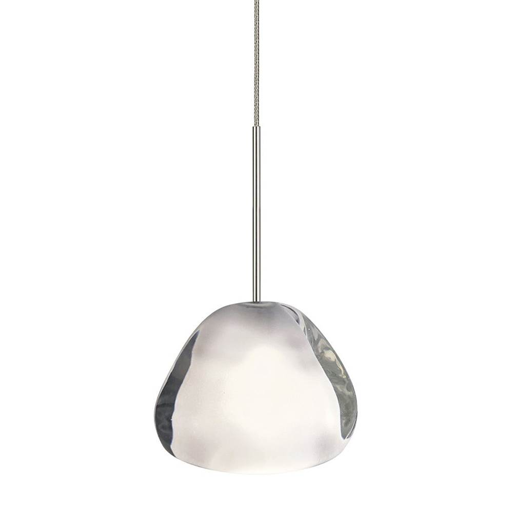 Stone Lighting Pendant, Blob II, Frosted, Satin Nickel, G4, Halogen, 10 W, 120 Lumens, for Monorail Adapter