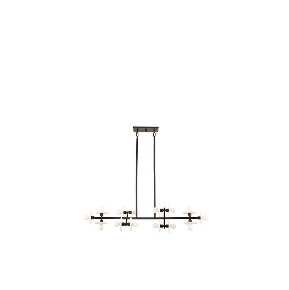Savoy House Amani 14-Light Linear Chandelier in Black Cashmere