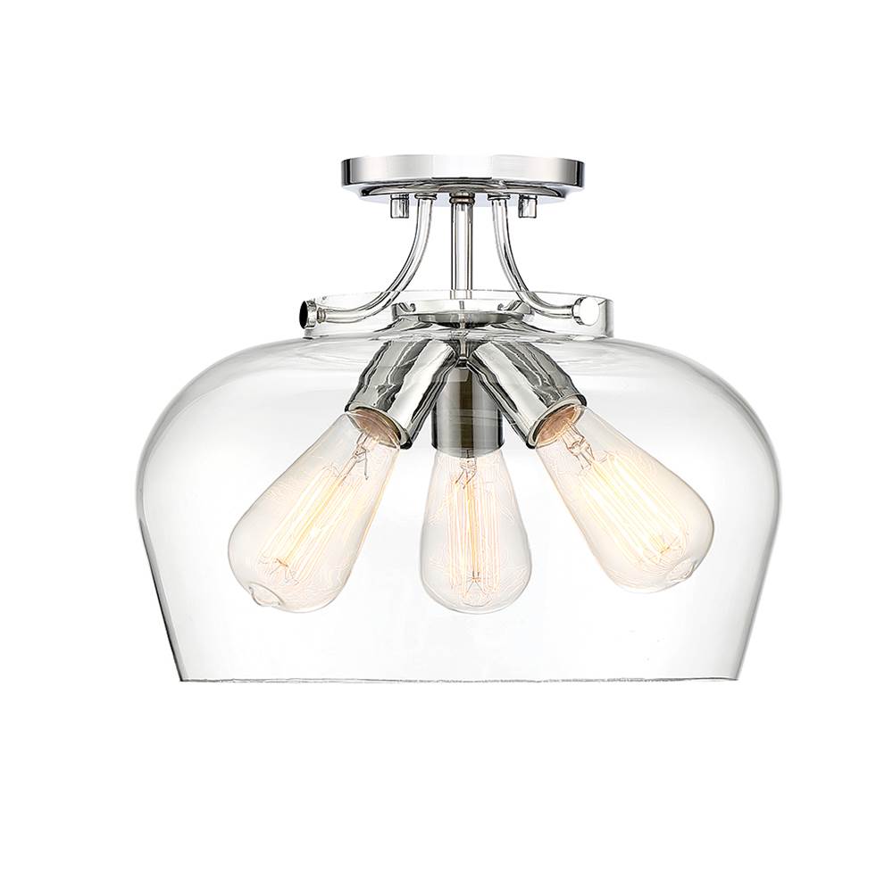 Savoy House Octave 3-Light Ceiling Light in Polished Chrome